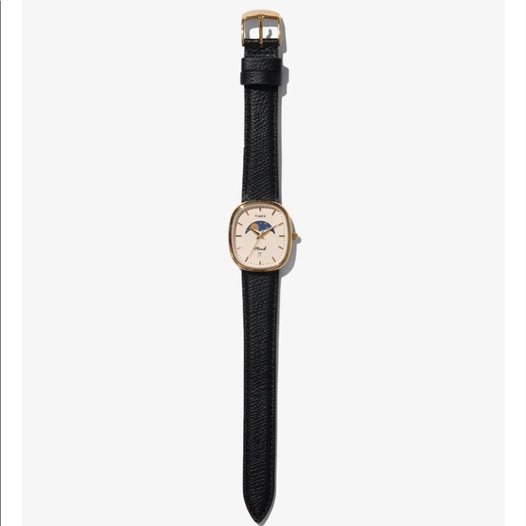 Noah NYC Other - Noah X Timex Moon Phase Watch. Gold Watch, Black Leather Strap. Date Window
